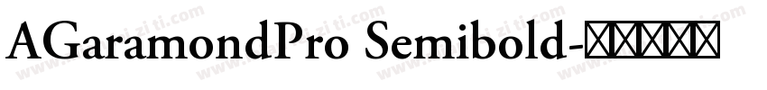AGaramondPro Semibold字体转换